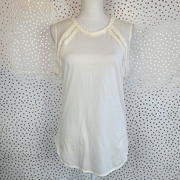 J. Crew Petal Tank Ivory Top - Picture 1 of 11